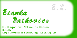 bianka matkovics business card